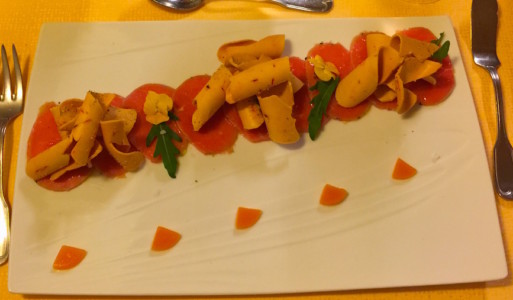 Carpaccio de veau au foie gras