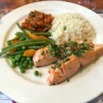 Assiette équilibre : filet de saumon