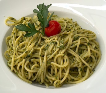 Spaghettis al pesto