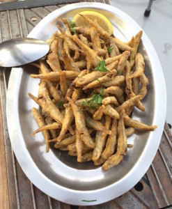 Friture d'éperlans