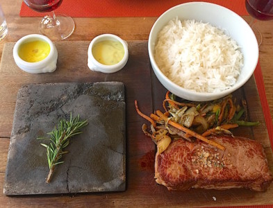 Ardoise de boeuf et ses deux bonnes sauces
