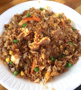 Riz frit au porc (pas très bon ce jour-là!)