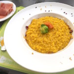 Risotto au safran et au jambon cru