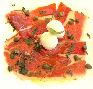 Carpaccio de jambon cru