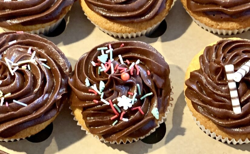 Cupcakes quatre-quarts et ganache au chocolat