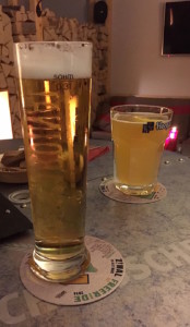 Bières blonde et blanche