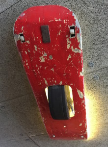 Train d'atterrissage d'hélicoptère sur neige