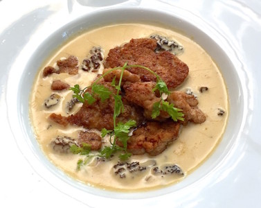 Ris de veau, sauce morilles