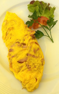 Omelette au jambon